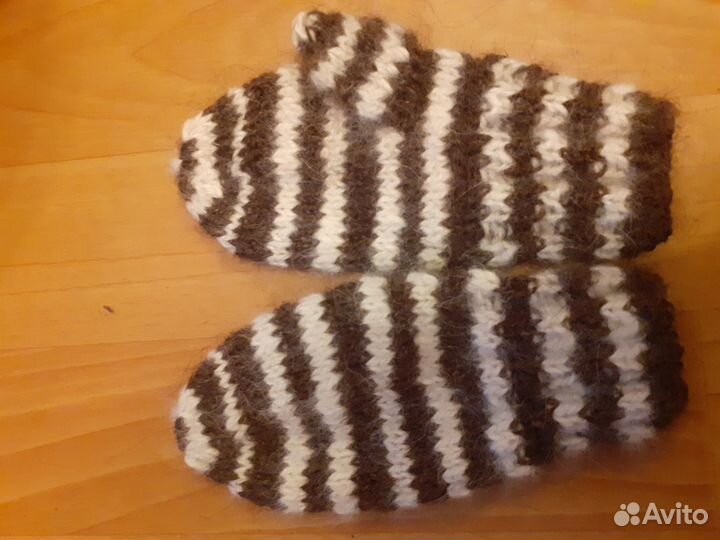 Детские тёплые варежки из козьего пуха