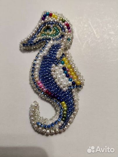 Брошь булавка (морской конек)