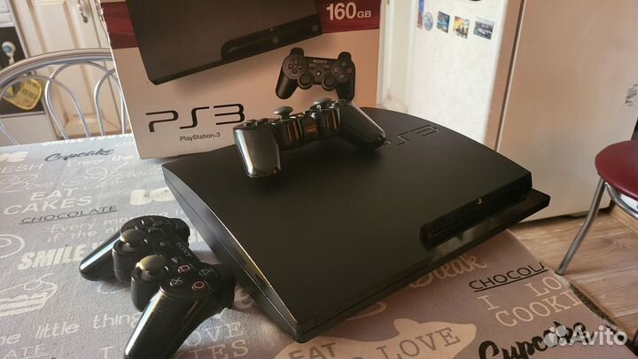 Sony Playstation3 Slim 500гб 2 геймпада+140игр HEN