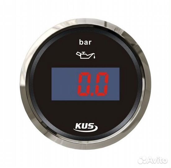 Указатель давления масла цифровой 0-5 бар, черный