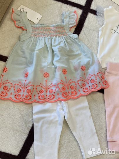 Пакет новых вещей на новорожденную 0-3 мес