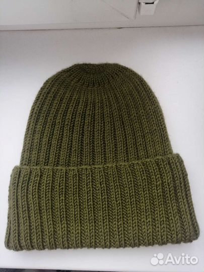 Мужская шапка хаки 100 итальянский меринос