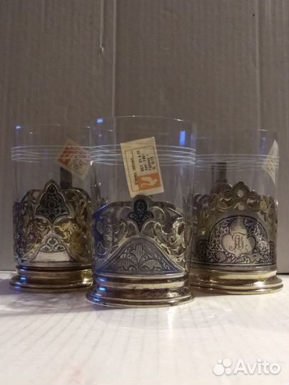 Подстаканники серебряные. СССР