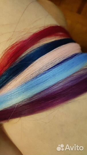 Цветные пряди для наращивания