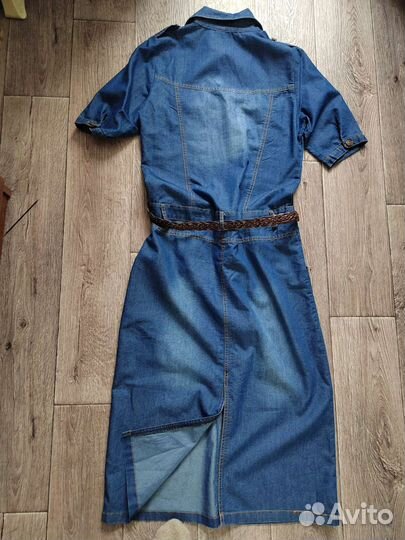 Платье джинсовое длинное