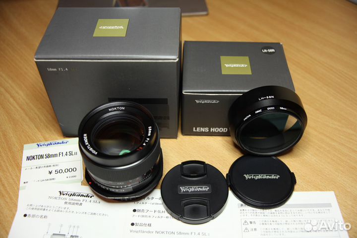 Voigtlander Nokton 58mm F/1.4 Nikon F c адаптером