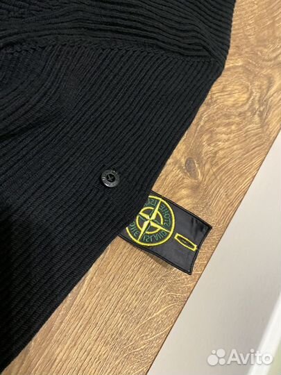 Stone Island шерстяная водолазка черная L