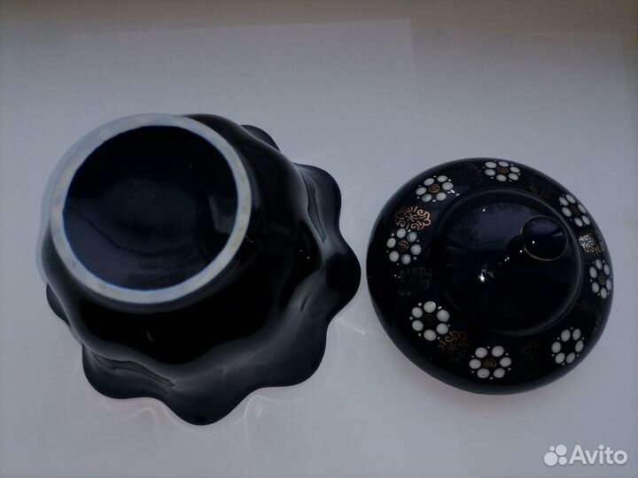 Фарфоровая ваза кобальт, позолота СССР