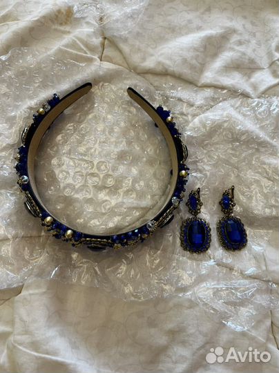 Ободок с серьгами