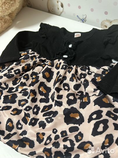 Платье для девочки леопард 80