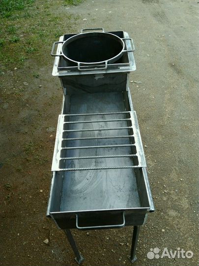 Мангал с трубой под казан