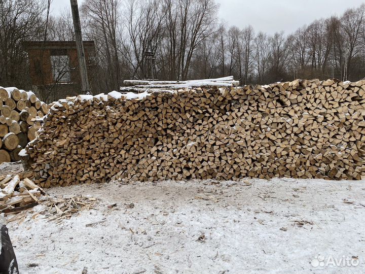 Дрова березовые колотые сухие