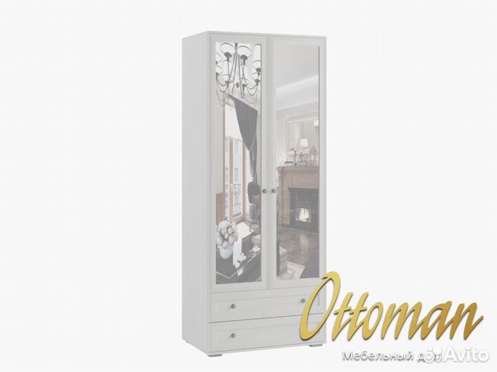 Шкаф двухстворчатый с зеркалом