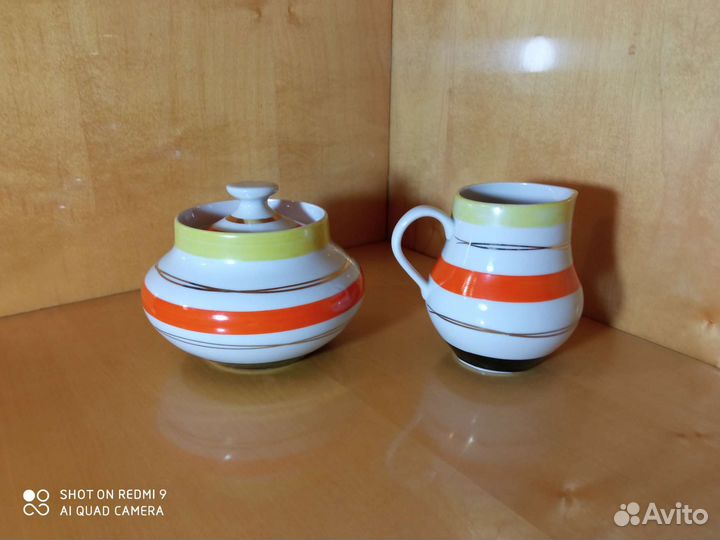 Винтажные молочник и сахарница из 60-х. Барановка