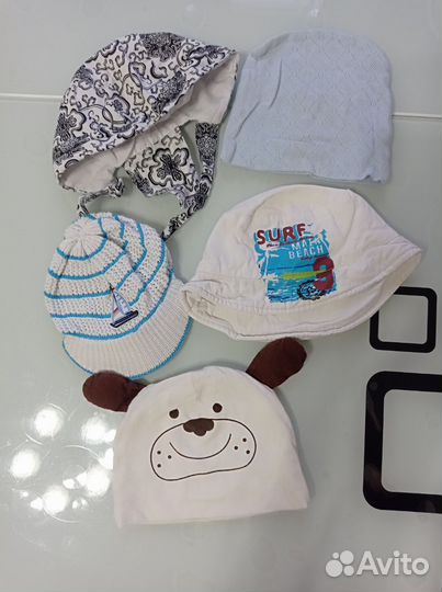 Шапочки на мальчика до полугода