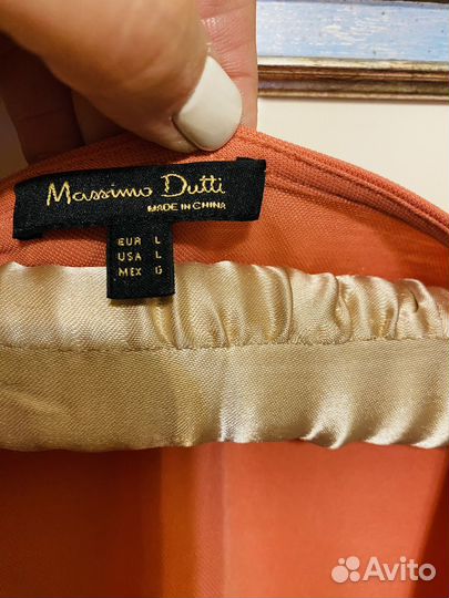 Платье massimo Dutti персикового цвета L