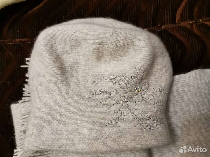 Женский комплект шарф+шапка