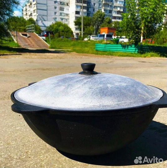 Казан 16 литров чугун толщина 7 мм