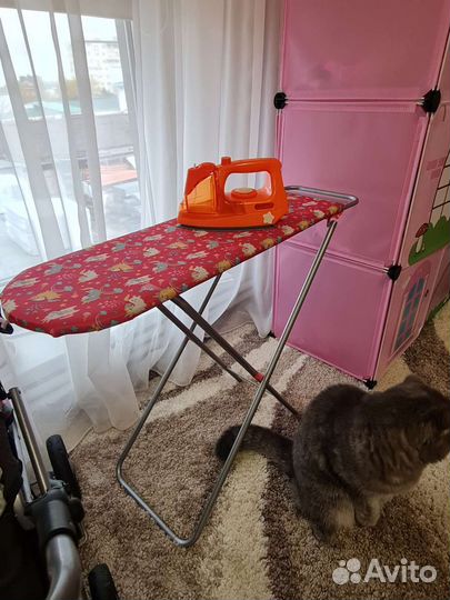 Люлька с балдахином + качелька+ гладилка с утюгом