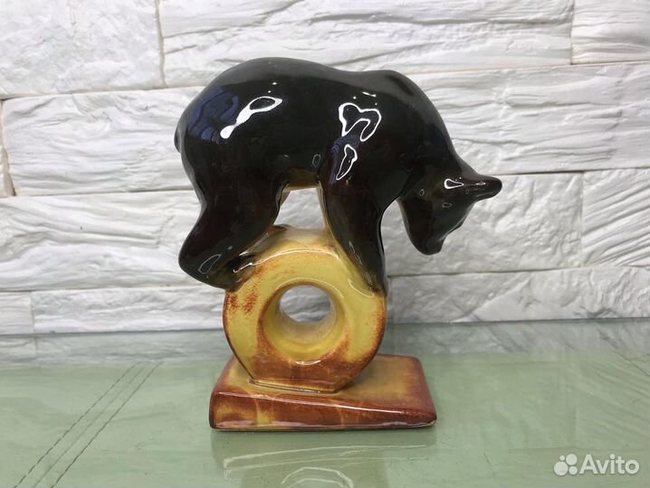 Статуэтка «Цирковой медведь» Зик Конаково СССР