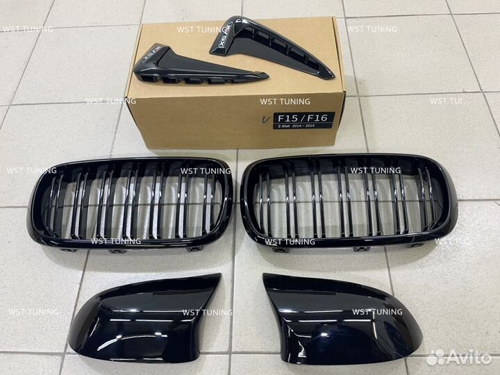 Ноздри крышки зеркал и жабры Bmw f15 М стиль