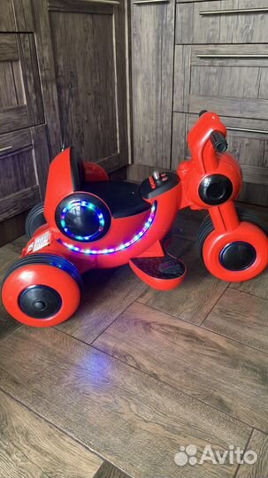 Детский электромотоцикл трехколёсный