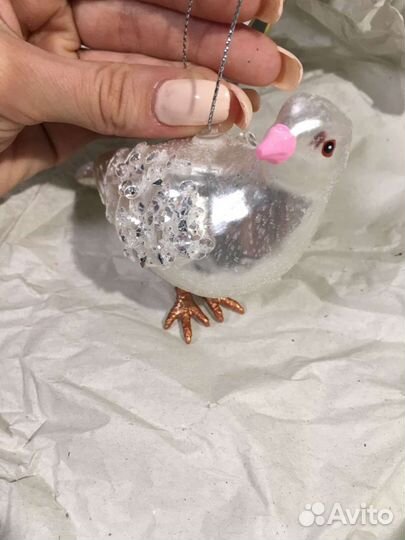 Голубь стекло игрушка новая