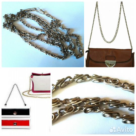 Ремешок-цепочка на сумочку с карабинами (застежкам