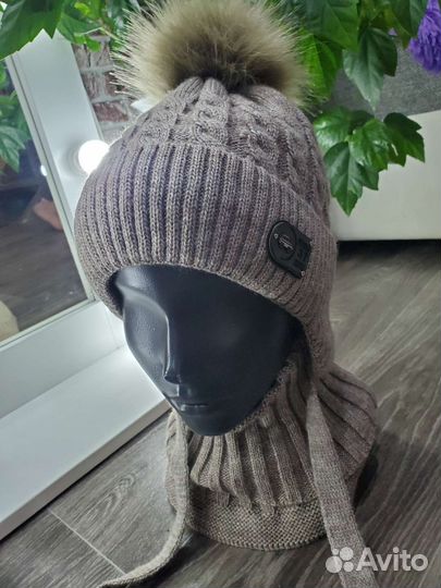 Шапка + снуд. Новое. 3-5 лет