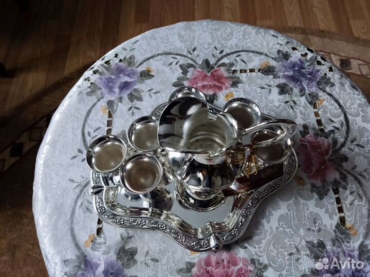 Коньячный набор серебрянный