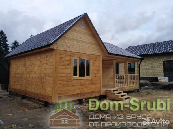 Каменногорск. Хорошая Баня из бруса Б-17 (9х6)