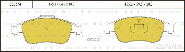 BB0374 колодки дисковые п. Renault Megane Seda