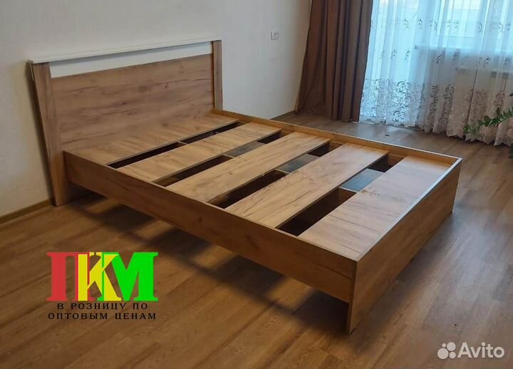 Кровать Адель 1400 с настилом лдсп - Белый