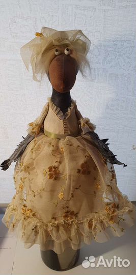 Интерьерная кукла-ворона