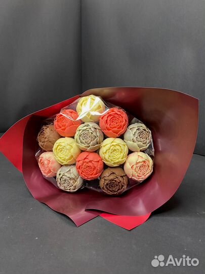 Шоколадные Пионы - 13 шт в Букете