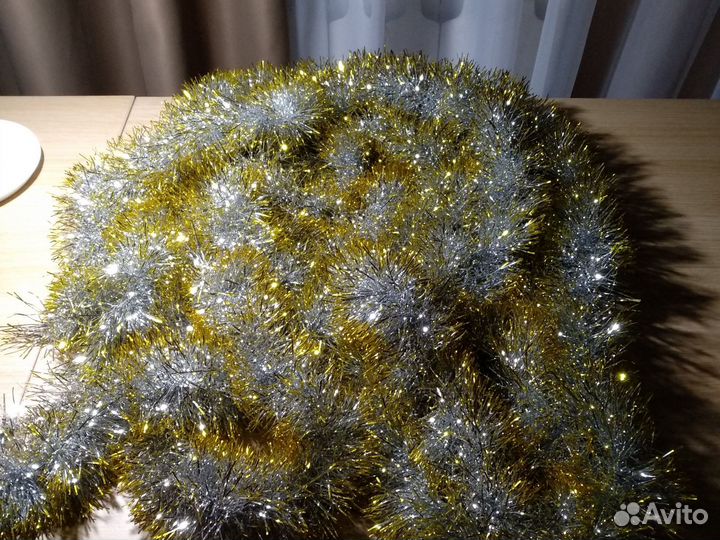 Мишура новогодняя, 3 штуки