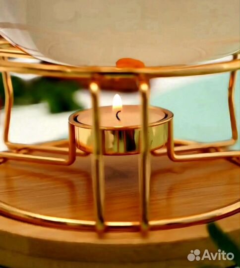 Подставка для подогрева чайника бамбуковая