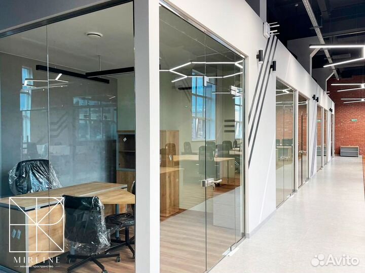 Цельностеклянные перегородки