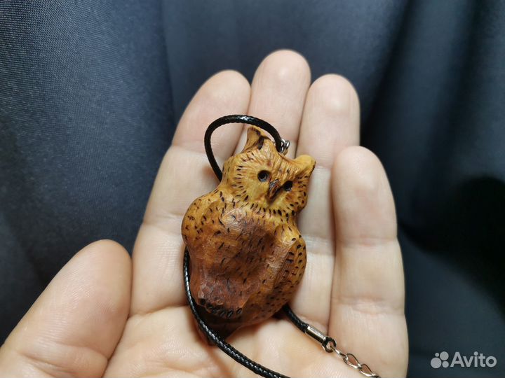 Кулон Сова из дерева