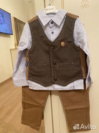 Костюм тройка для мальчика 92 см