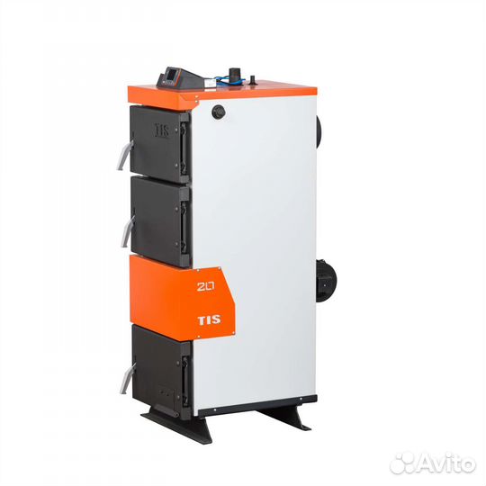 Котел твердотопливный полуавтоматический Plus Tis