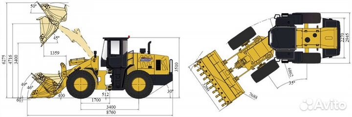 Фронтальный погрузчик Lonking LG863N, 2023