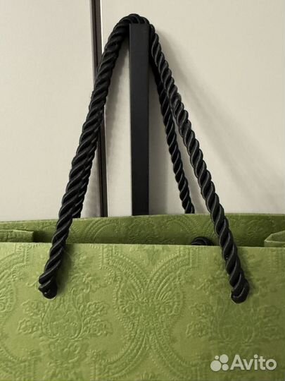 Брендовый пакет зеленый gucci