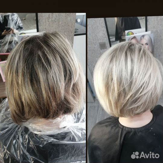 Мелирование волос на дому, окрашивание, стрижки