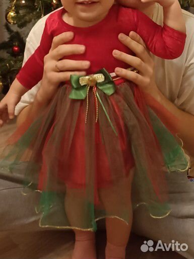 Платье новогоднее 86