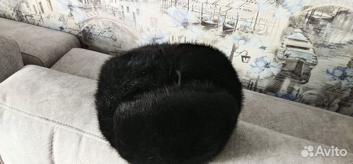 Норковая шапка мужская ушанка