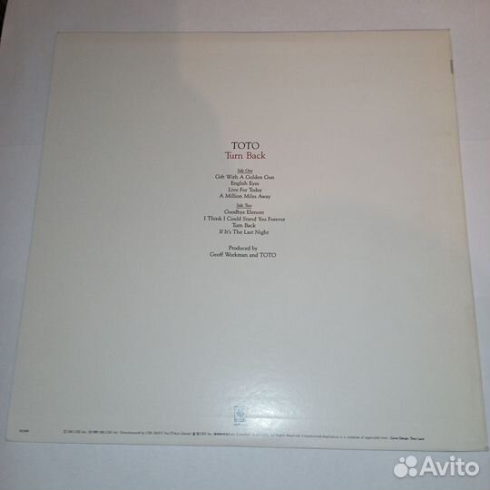 LP.Toto – Turn Back - 1981
