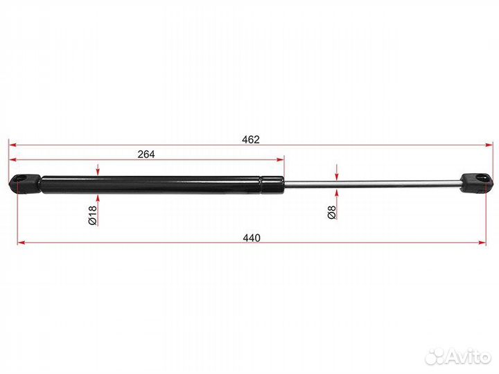 Амортизатор крышки багажника skoda fabia 99-08