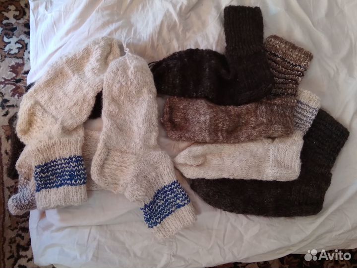 Носки чисто шерстяные ручная работа