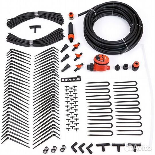 Полив капельный 60 растений с таймером